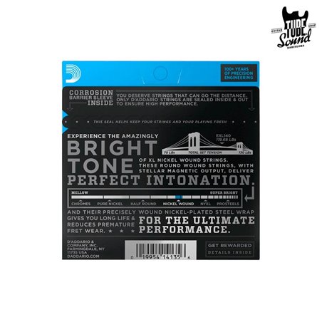 D'Addario EXL140 Nickel Wound Electric Light Top Heavy Bottom 10-52