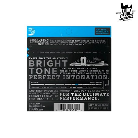 D'Addario EXL116 Nickel Wound Electric Medium Top Heavy Bottom 11-52