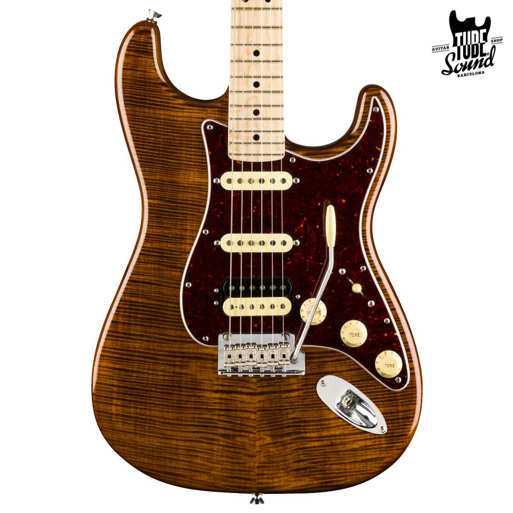 Fender Stratocaster Rarities Collection Flame Maple Top HSS MN Golden Brown