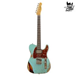 Fender Custom Shop Ltd. Ed. Telecaster Custom 60 RW Heavy Relic Surf Green Over 3 Color Sunburst