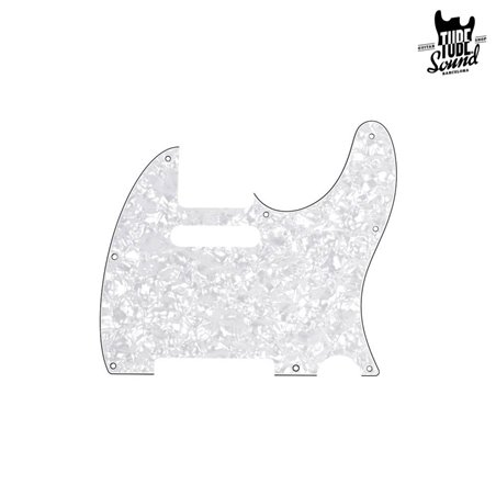 Fender Tele Pickguard 8 Holes 4-Ply White Pearl