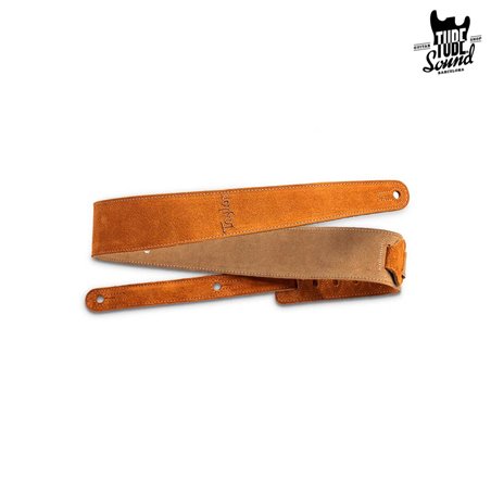 Taylor 2,5" Embroidered Suede Guitar Strap Honey Gold