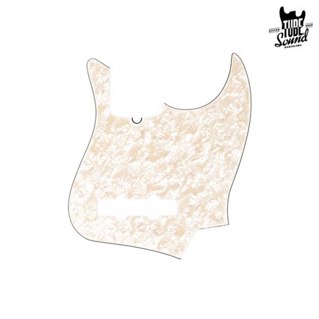 Fender JB Pickguard 10 Holes 4-Ply White Pearl