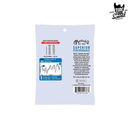 Martin MA540 Authentic SP Phosphor Bronze 92/8 Light 12-54
