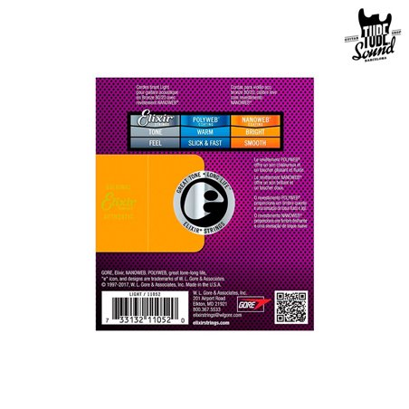 Elixir 11052 Bronze 80/20 Nanoweb Acoustic Light 12-53