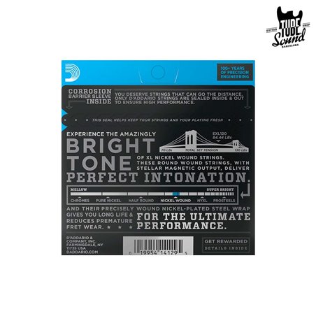 D'Addario EXL120 Nickel Wound Electric Super Light 09-42