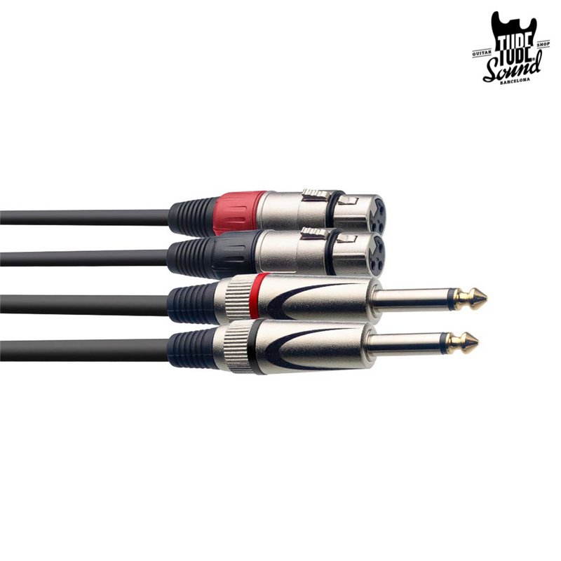 Stagg STC060PXF Twin Cable XLR - Jack 60cm