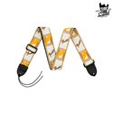 Fender 2" Monogrammed Strap White Brown Yellow