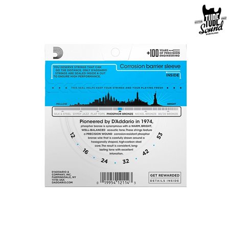 D'Addario EJ16 Phosphor Bronze Acoustic Light 12-53