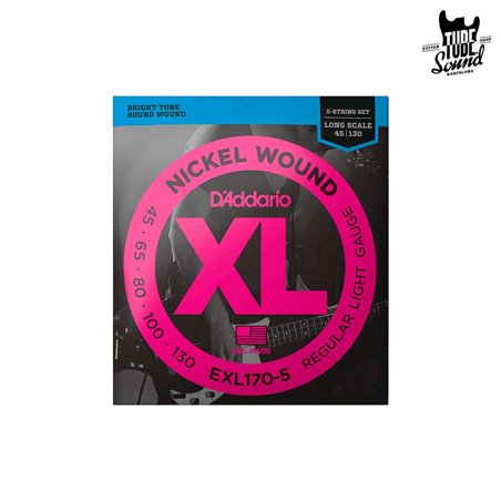 D'Addario EXL170-5 Nickel Wound XL Bass 5 Strings Light 45-130