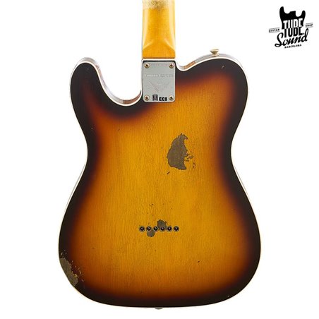 Fender Custom Shop Ltd. Ed. Telecaster Custom Cunife RW Relic Faded Aged Chocolate 3 Color Sunburst