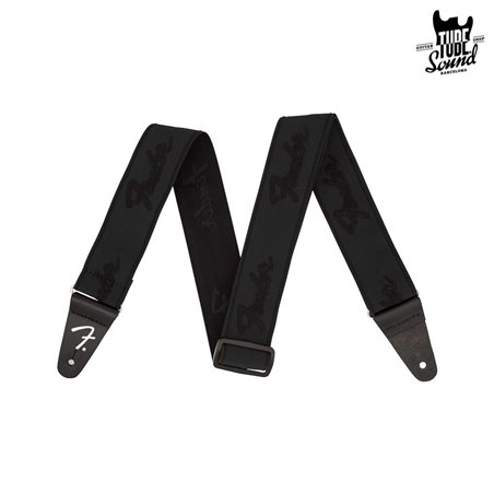 Fender Weighless Running Logo Strap Black