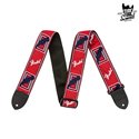 Fender 2" Monogrammed Strap Red White Blue