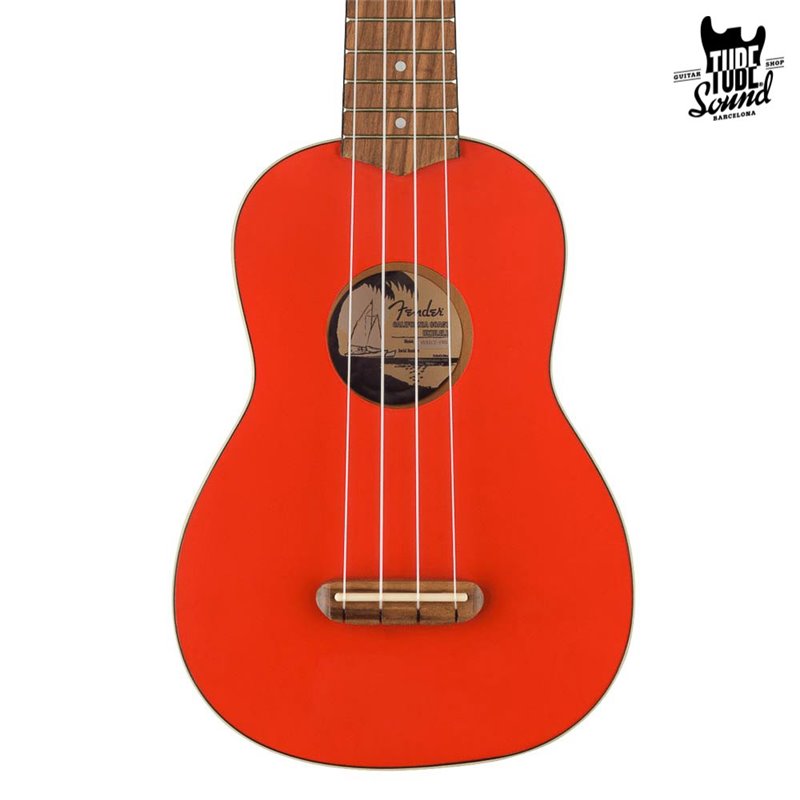 Fender Venice FSR Soprano Ukulele WN Fiesta Red