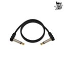 D'Addario PW-FPRR-02 Custom Series Flat Patch Cable Right Angle 2 ft