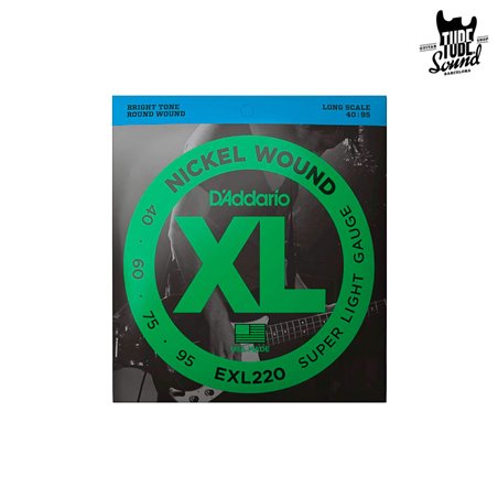 D'Addario EXL220 Nickel Wound Bass Super Light 40-95