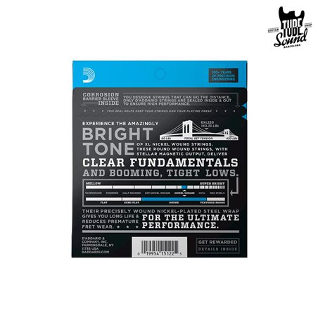 D'Addario EXL220 Nickel Wound Bass Super Light 40-95