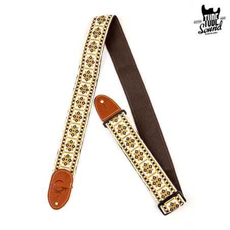 Gretsch G Brand Strap Diamond Brown Ends