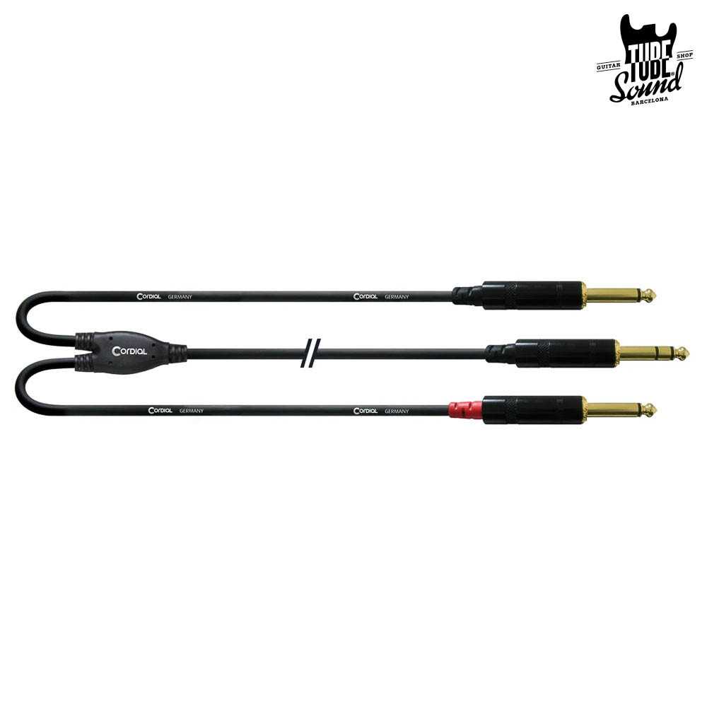 Cordial CFY VPP 6.3 mm Stereo Jack To 2 x 6.3 mm Mono Jack 1,5m