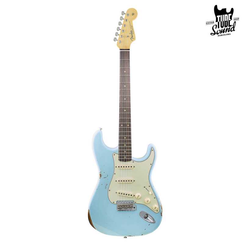 Fender Custom Shop Stratocaster Late 62 RW Relic CC Hardware Super Faded Daphne Blue