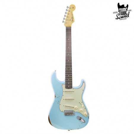 Fender Custom Shop Stratocaster Late 62 RW Relic CC Hardware Super Faded Daphne Blue