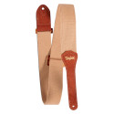 Taylor 2" GS Mini Cotton Guitar Strap Tan Amber Buckle
