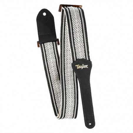 Taylor 2" Academy Jacquar Strap White Black