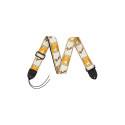 Fender 2" Monogrammed Strap White Brown Yellow