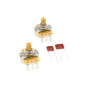 Fender Tele 250K Solid Shaft Potentiometer and Capacitor Kit 2-Pack