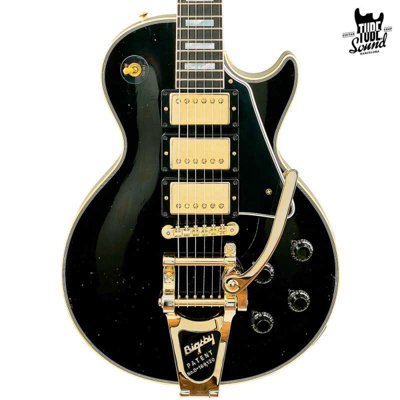Gibson Custom Les Paul Custom 1957 Reissue 3-Pickup Bigsby Murphy Lab Light Aged Ebony