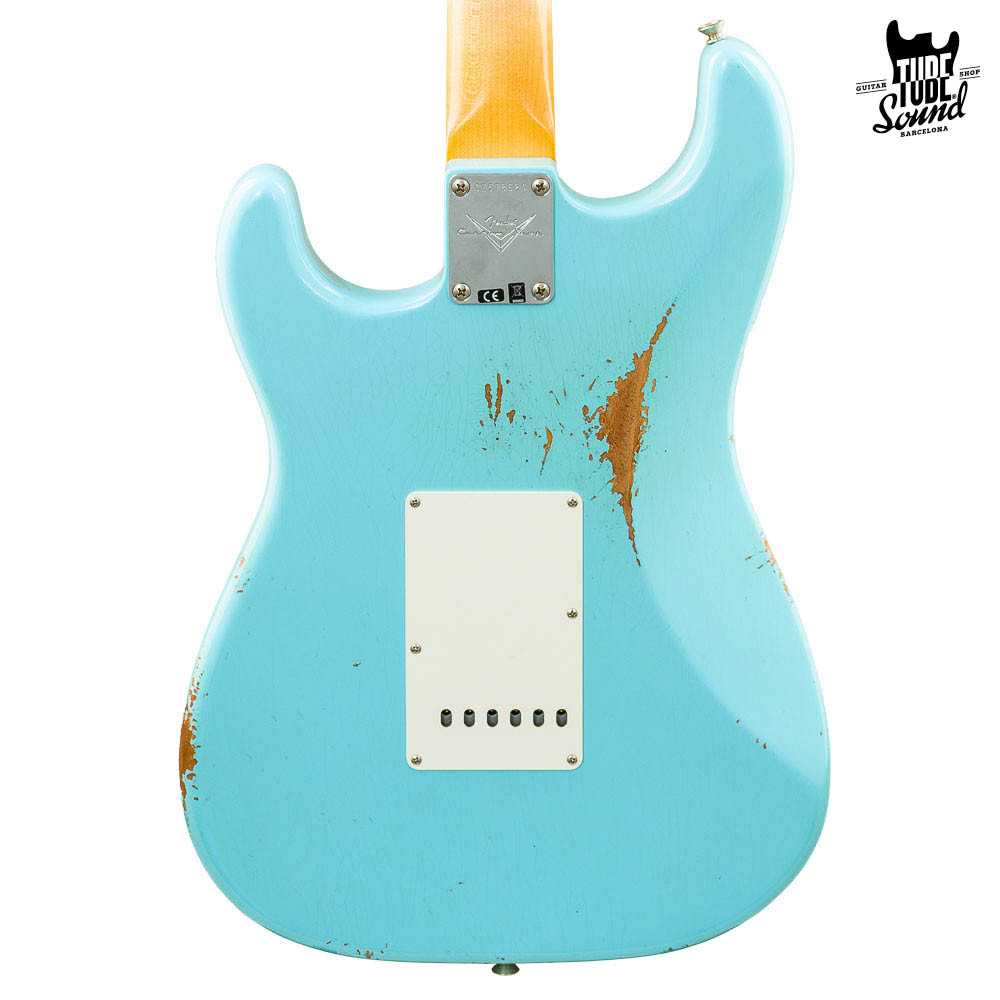 Fender Custom Shop Stratocaster Late 62 RW Relic CC Hardware Super Faded Daphne Blue