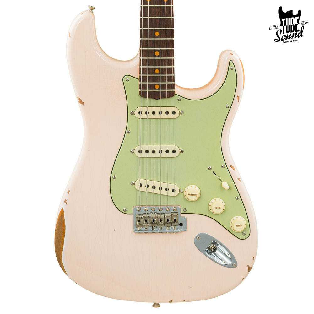 Fender Custom Shop Stratocaster Late 62 RW Relic CC Hardware Super Faded Aged Shell Pink