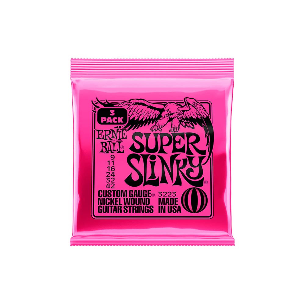 Ernie Ball 3223 Super Slinky Nickel Wound Electric 09-42 Tripack