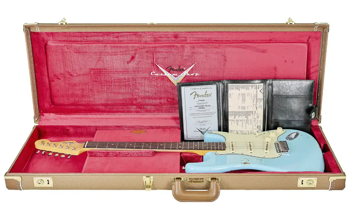 Fender Custom Shop Stratocaster Late 1962 Relic CC Hardware RW Super Faded Daphne Blue