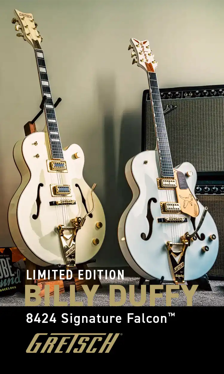 Gretsch G8424TG Ltd. Ed. Billy Duffy Signature Falcon Vintage White