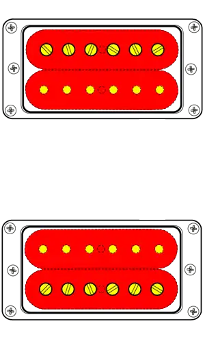 Pastillas de Mástil y Puente en Humbucker