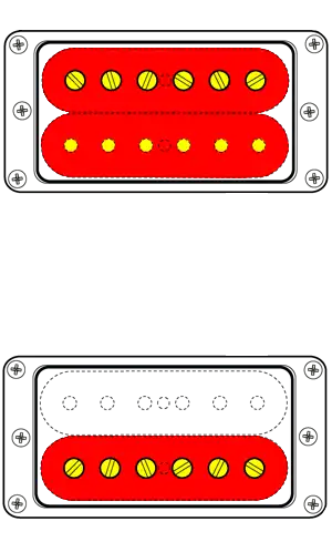 Pastillas de Mástil en Humbucker y Puente en Single Coil